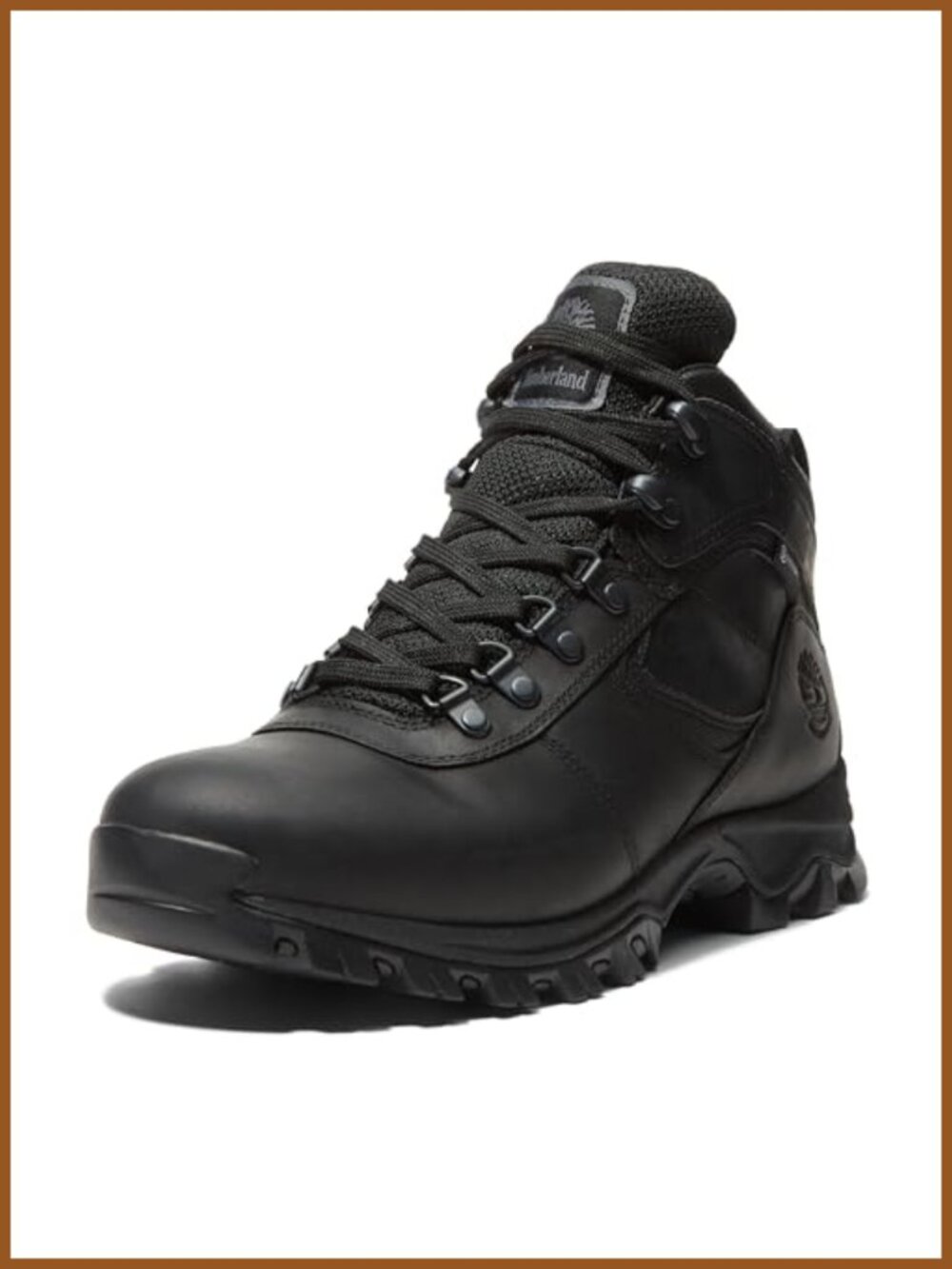 Waterproof Leather Mid Hiking Boots Anti-Fatigue Removable Footbed Ankle